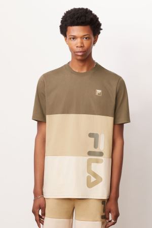 FILA Alfredo Tee Shirts Brown,Mens Clothing | CA.HGOBEY280